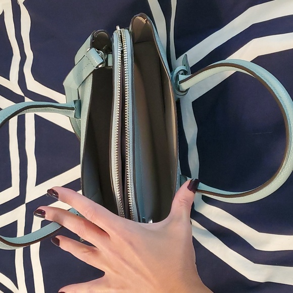 kate spade Margaux Medium Satchel handbag in hazy blue - Picture 6 of 8